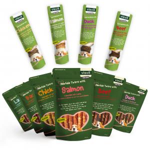 Rawhide Twists with meat